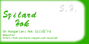 szilard hok business card